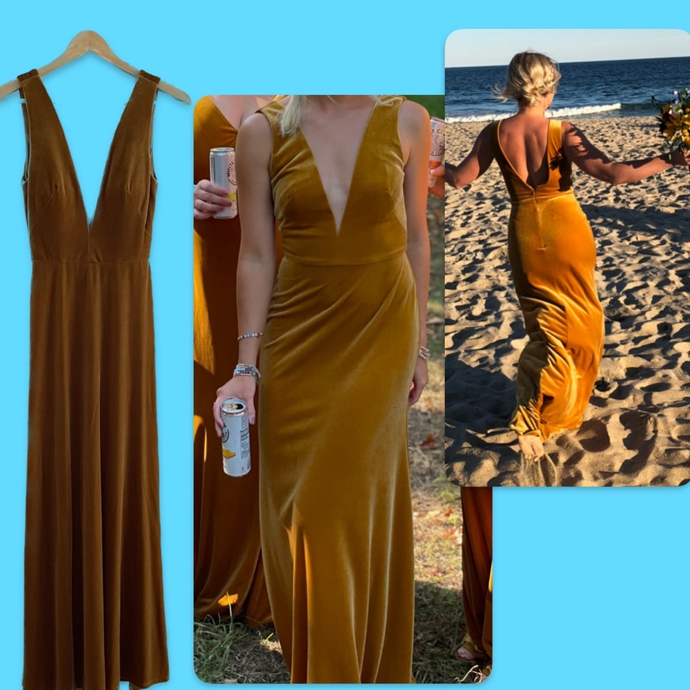Jenny Yoo Bridesmaid Logan Dress/Size 0/Color Marigold